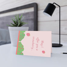 Load image into Gallery viewer, Kindness Card - May I offer you a strawberry in these trying times?
