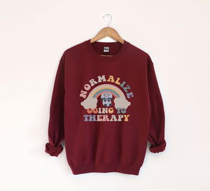 Normalize going to Therapy Sweatshirt